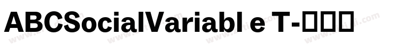 ABCSocialVariabl e T字体转换